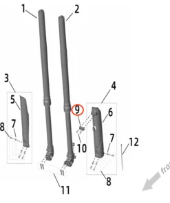 Ultra Bee Left Fork Guard Brake Line Holder