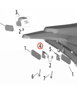 Ultra Bee Rear Reflector Bracket (LEFT)