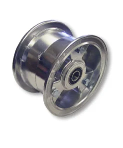 5″ ALUMINUM TRI-STAR WHEEL, 3″ WIDE WITH 5/8″ ID PRECISION BALL BEARINGS