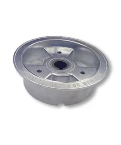 6″ ALUMINUM TRI-STAR WHEEL, ONE HALF ONLY WITH 1″ STEEL INSERT, 1″ ID, 1/4″ KEYWAY FOR LIVE AXLE
