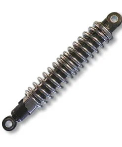 SHOCK ABSORBER, HEAVY-DUTY HYDRAULIC, 3-WAY ADJUSTABLE, 2.4″ MAXIMUM COMPRESSION, 730 LBS. TOTAL LOAD 12″ EYE-TO-EYE, 12MM/.47″ HOLE ID, CHROME SPRING