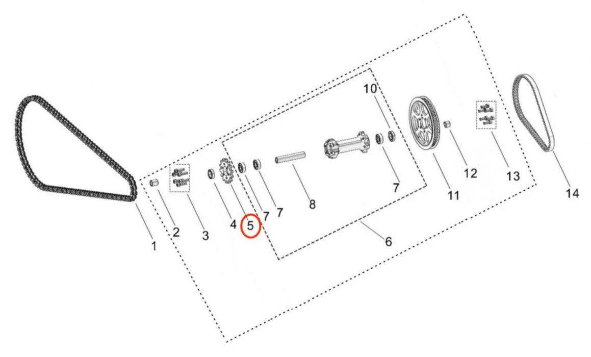 Light Bee 14T Secondary Drive Sprocket - Image 2